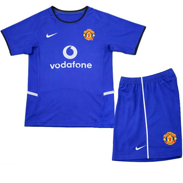 Manchester united third kids kids kit children retro jersey 2002-2003
